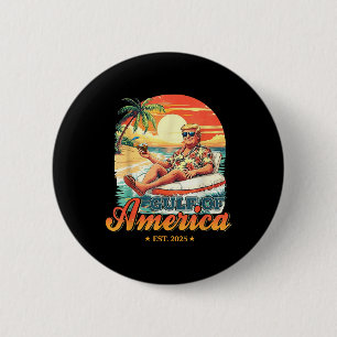 Macaron Rond 5 Cm Amusant Trump Gulf Of Usa America Est 2025