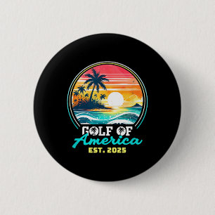 Macaron Rond 5 Cm Amusante Amérique des Etats-Unis Chemise Golfe des