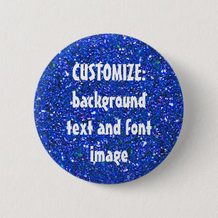 Macaron Rond 5 Cm AMUSEMENT ! FAITES VOTRE PROPRE PIN BLEU de