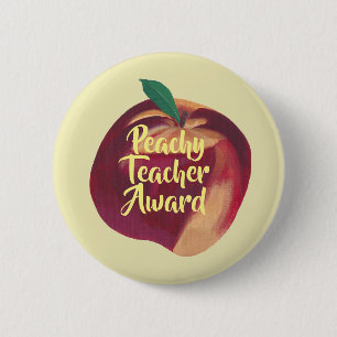 Macaron Rond 5 Cm Amusement - Peachy Teacher Award Peach Peach Pin o