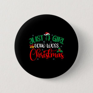 Macaron Rond 5 Cm Amusez Juste Une Fille Qui Aime Les Filles De Noël