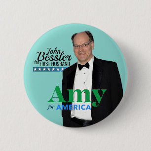 Macaron Rond 5 Cm Amy Klobuchar 2020 / John Bessler pour le premier 