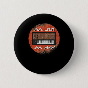 Macaron Rond 5 Cm Analog Retro Synthesizer Envelope Waveforms Synths