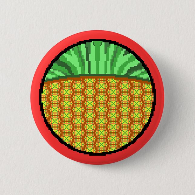 Macaron Rond 5 Cm Ananas particulier (Devant)