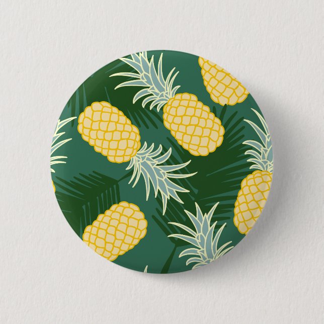 Macaron Rond 5 Cm Ananas tropical (Devant)