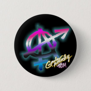 Macaron Rond 5 Cm Anarchie de genre - couleurs de Genderfluid -