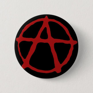 Macaron Rond 5 Cm Anarchie. T-shirt noir avec le symbole rouge