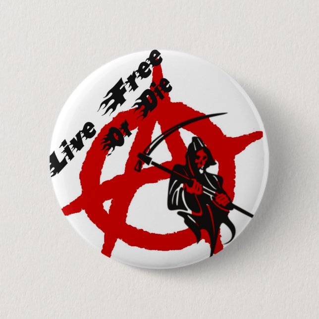 Macaron Rond 5 Cm Anarchy Grim Reaper (Devant)