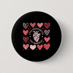 Macaron Rond 5 Cm Anatomie du coeur Valentine Little Heart Chd