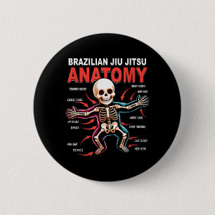 Macaron Rond 5 Cm Anatomie du Jiu Jitsu Brésilien Skeleton Moves Kim