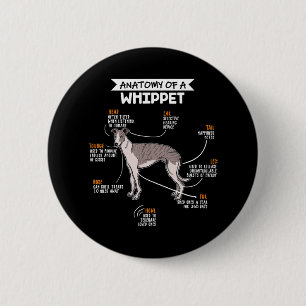 Macaron Rond 5 Cm anatomy of a whippet dog funny dog log