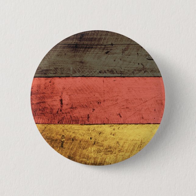 Macaron Rond 5 Cm Ancien drapeau de l'Allemagne en bois (Devant)