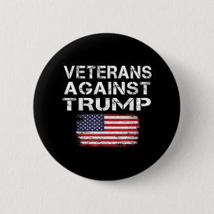 Macaron Rond 5 Cm Anciens Combattants Contre Trump Tee _ Militaires 