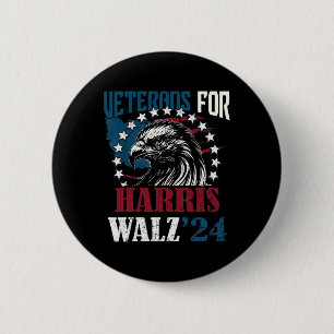 Macaron Rond 5 Cm Anciens Combattants Pour Harris Wheimer 2024 Vote 