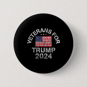 Macaron Rond 5 Cm Anciens combattants pour Trump 2024
