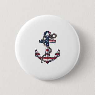 Macaron Rond 5 Cm Ancre Patriotique Design Vectoriel Vintage_1