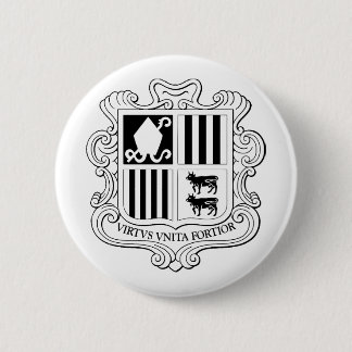 Macaron Rond 5 Cm Andorra National Coat of Arms Graphic Art