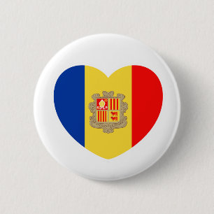 Macaron Rond 5 Cm Andorran heart - For real Andorrans!