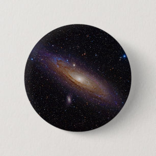 Macaron Rond 5 Cm Andromeda Galaxy prise avec filtre alpha à hydrog