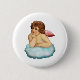Macaron Rond 5 Cm ange antique cherub