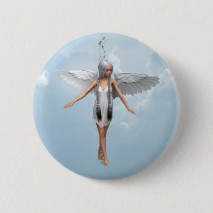 Macaron Rond 5 Cm Ange blanc
