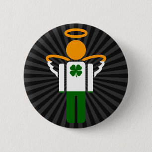 Macaron Rond 5 Cm ange irlandais.