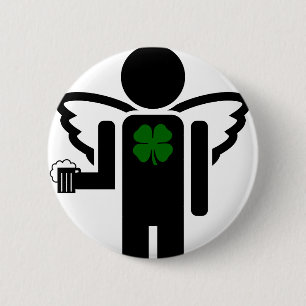Macaron Rond 5 Cm ange irlandais.