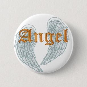 Macaron Rond 5 Cm Ange Wings Pin