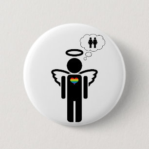 Macaron Rond 5 Cm angelicon, la fille rêve.