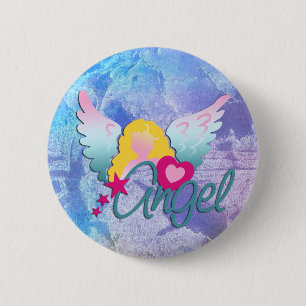 Macaron Rond 5 Cm Angels Love
