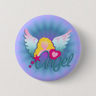 Macaron Rond 5 Cm Angels Love
