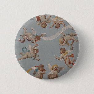 Macaron Rond 5 Cm Anges lunatiques d'ange de la Renaissance