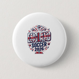 Macaron Rond 5 Cm Angleterre Football 2026 Football Gras Pays Typogr