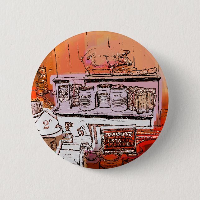 MACARON ROND 5 CM ANGLETERRE VICTORIENNE (Devant)