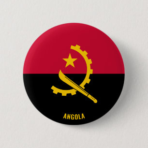 Macaron Rond 5 Cm Angola Drapeau mignon Patriotique