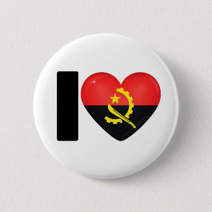Macaron Rond 5 Cm Angolan pride - For real Angolans!