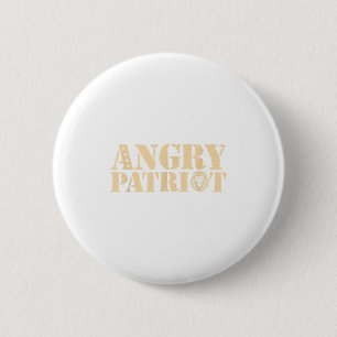 Macaron Rond 5 Cm Angry Patriot Américain Drapeau Us Patriot Design