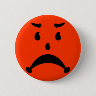 Macaron Rond 5 Cm Angry Sad 80s Child Parody