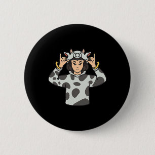 Macaron Rond 5 Cm Animal Asl Gesture main Sourds Acteurs de perte d'