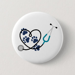 Macaron Rond 5 Cm Animal Doctor