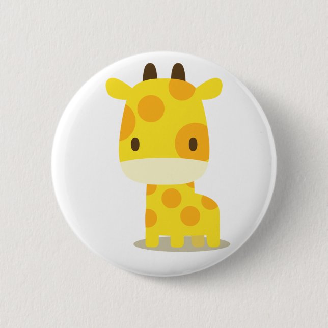 Macaron Rond 5 Cm animal giraffe : pins (Devant)