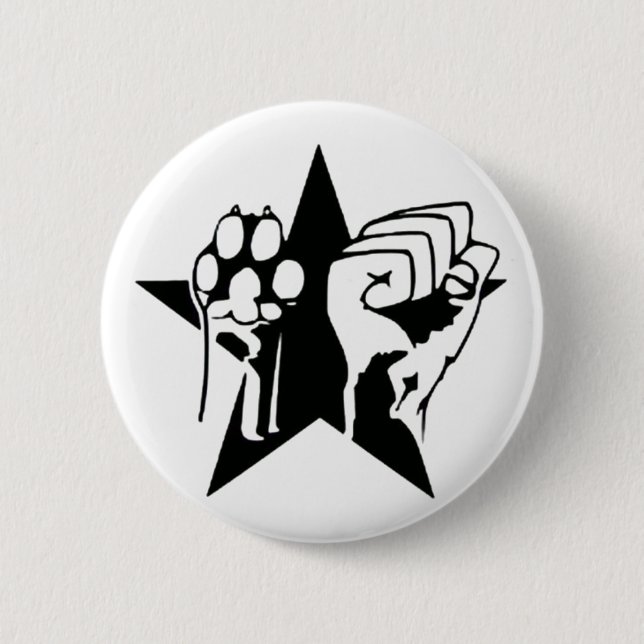 Macaron Rond 5 Cm Animal Liberation Button (Devant)