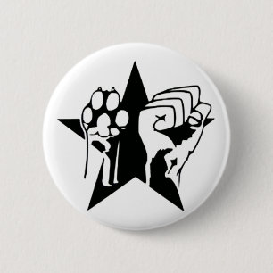 Macaron Rond 5 Cm Animal Liberation Button