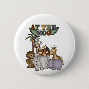 Macaron Rond 5 Cm Animaux aux T-shirts et aux cadeaux de zoo
