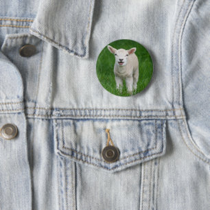 Macaron Rond 5 Cm Animaux de bébés cutest   Lil Lamb