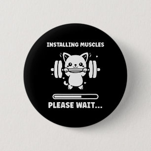 Macaron Rond 5 Cm Animaux Installation Muscles Fitness Musculation C