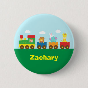 Macaron Rond 5 Cm Animaux Mignons et Colorés Train pour Enfants