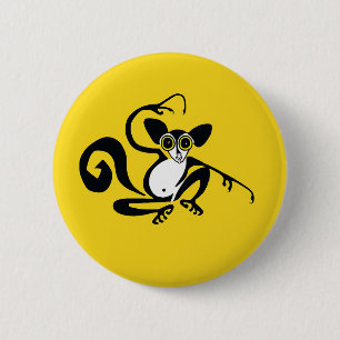 Macaron Rond 5 Cm Animaux sauvages - AYE-AYE-Primate - Madagascar -