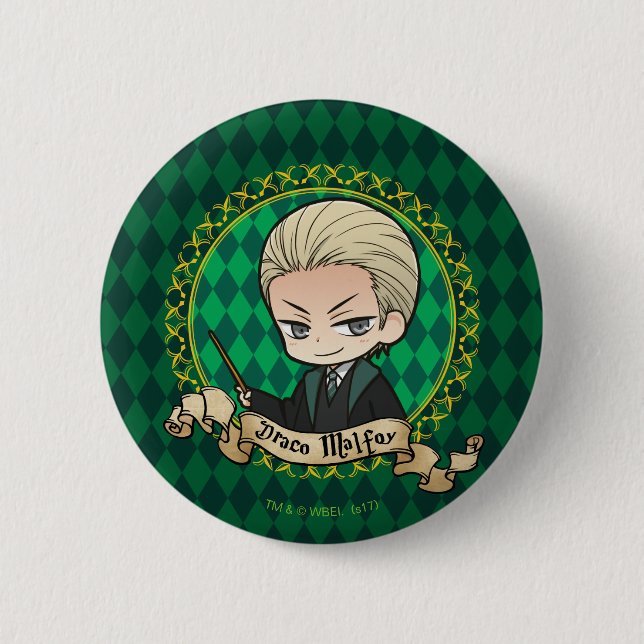 Macaron Rond 5 Cm Anime Draco Malfoy (Devant)