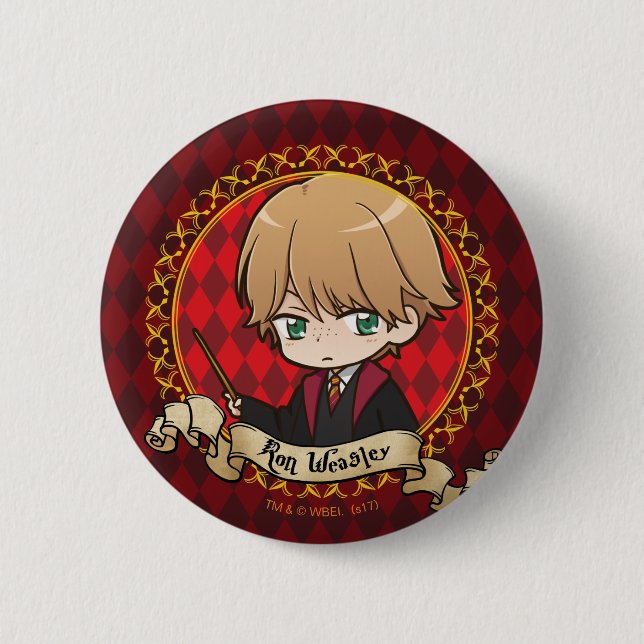 Macaron Rond 5 Cm Anime Ron Weasley (Devant)